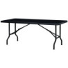 offre 5 tables polyéthylène noires