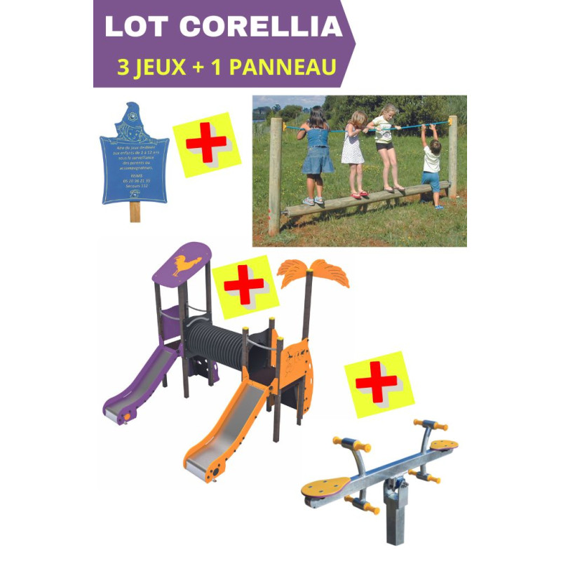 LOT JEUX EXTERIEURS ENFANTS CORELLIA