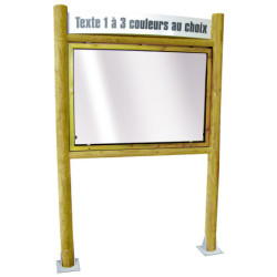 Planimètre Créativ fond PVC blanc avec bandeau et vitrine en option