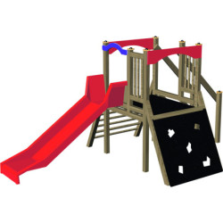 structure avec toboggan...