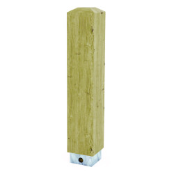 potelet en bois Carré amovible