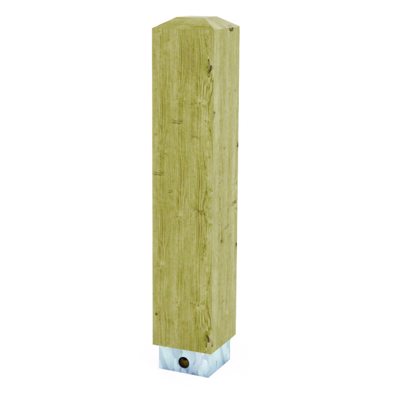 potelet en bois Carré amovible