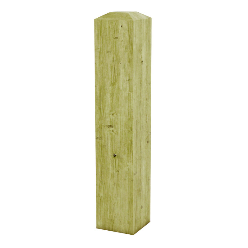 borne bois Carrée fixe