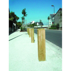 borne bois Carrée fixe