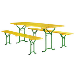 table et banc de réception...