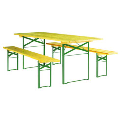 table et banc pliants festifs