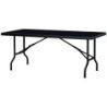 table rectangulaire noire pliante