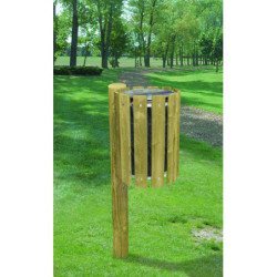 poubelle de rue bois Féroé