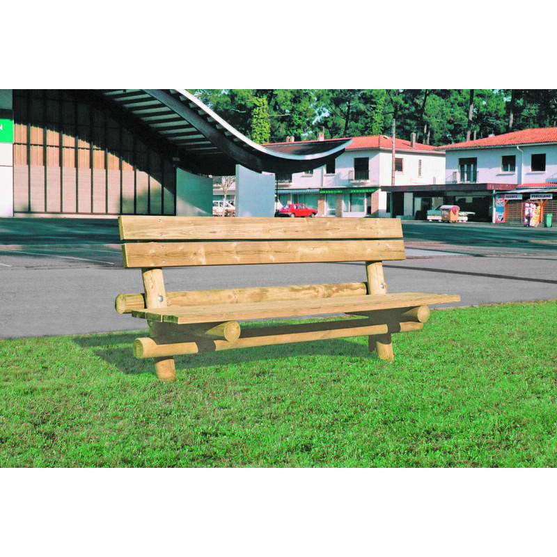 banc urbain en bois Isérois