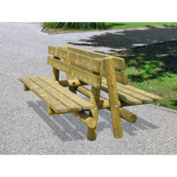 banc urbain en bois Isérois
