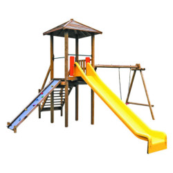 structure avec toboggan...