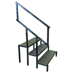 Escalier pour podium haut. 100 cm + rampe d'escalier