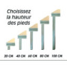 Différentes hauteurs de pieds