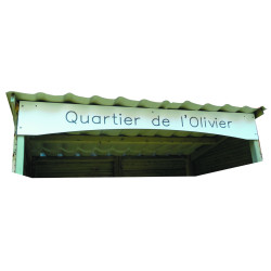 gravure pour abri de bus Alpin