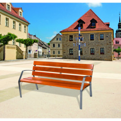 banc urbain Modo bois exotique