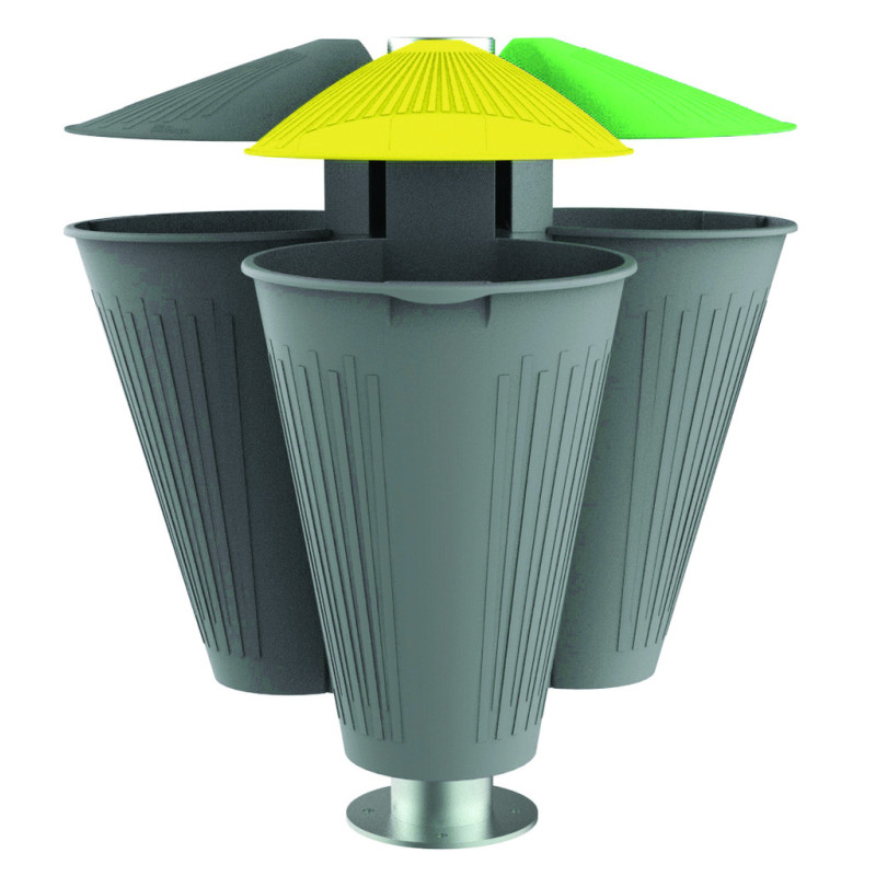 corbeille tri sélectif Cover triple