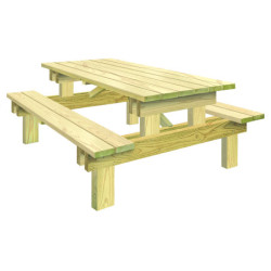 table de pique nique bois...