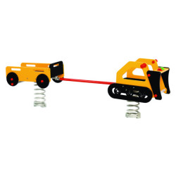 Modèle bulldozer avec remorque