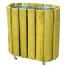 corbeille tri sélectif Léa XL 2 flux en pin