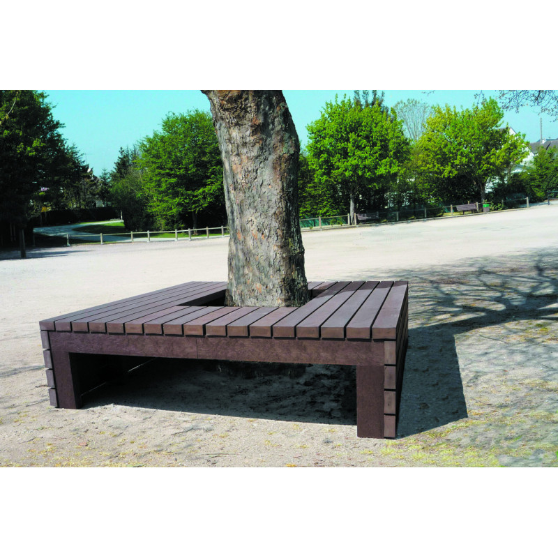 banc entourage d'arbre recyclé Émergence