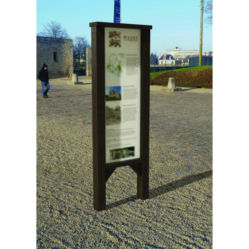 panneau d'information recyclé