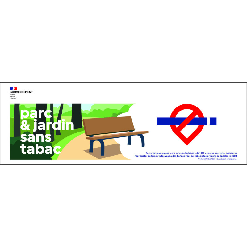 Bâche PVC "espace sans tabac"