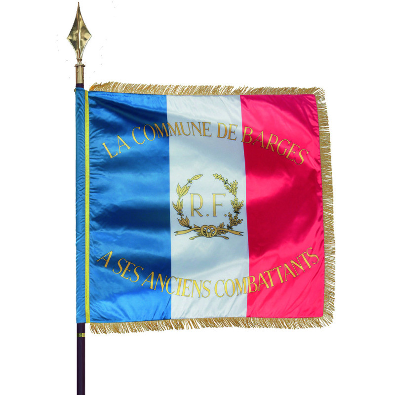 drapeau imprimé en satin