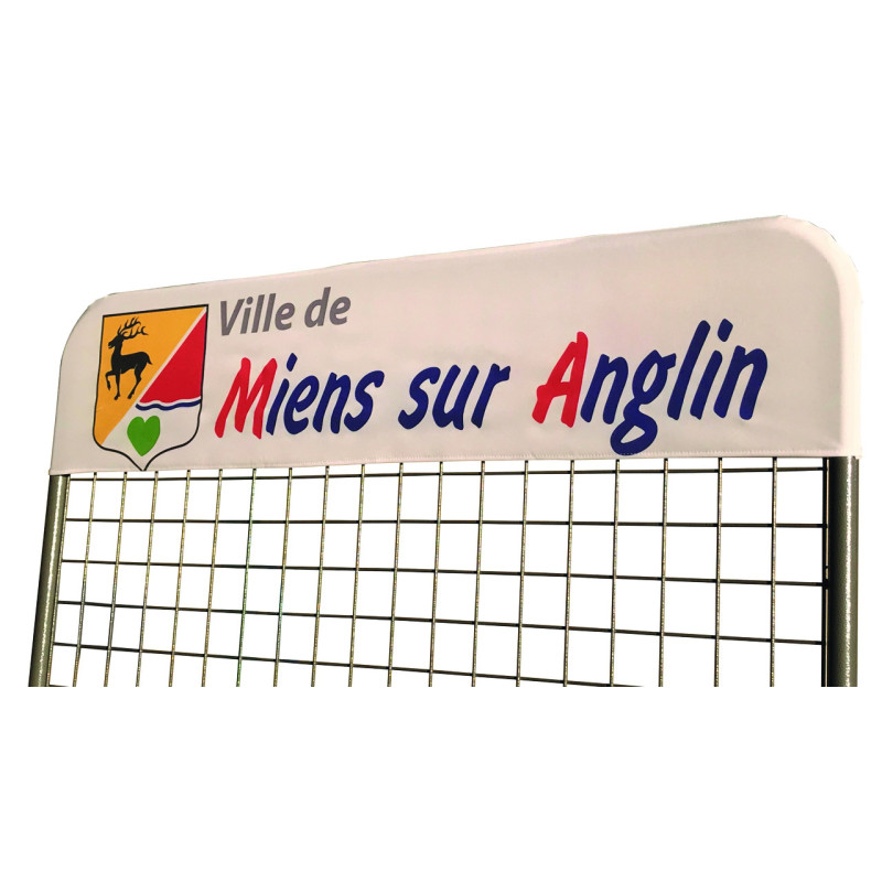 bandeau housse personnalisable pour grille d'exposition