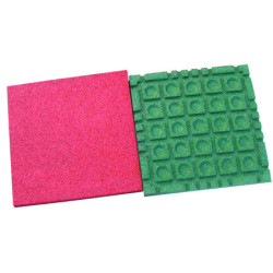 Dalles unis rouge et verte