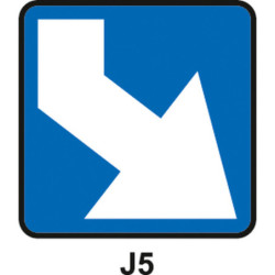 panneaux routiers J4 et J5 - Balise de virage et contournement