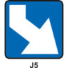 panneaux routiers J4 et J5 - Balise de virage et contournement