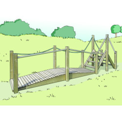 Pont escalier en couloir