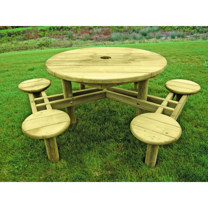 table pique nique ronde Myrtille