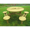 table pique nique ronde Myrtille