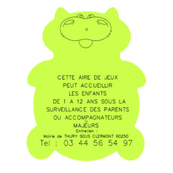 Panneau sur poteau - figurine Cochon