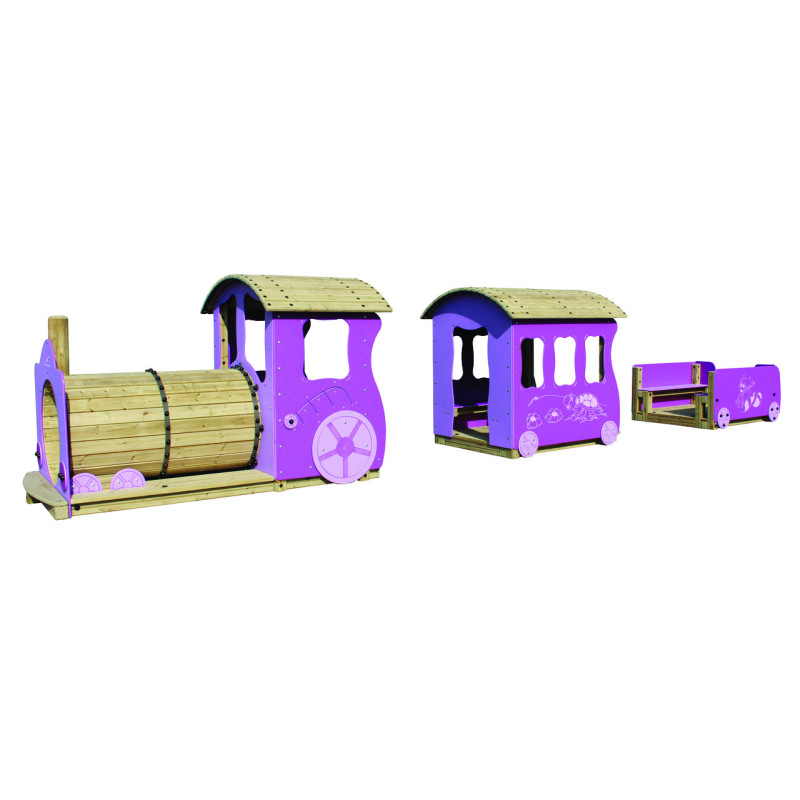 jeu extérieur bois le Train magique 1 à 12 ans