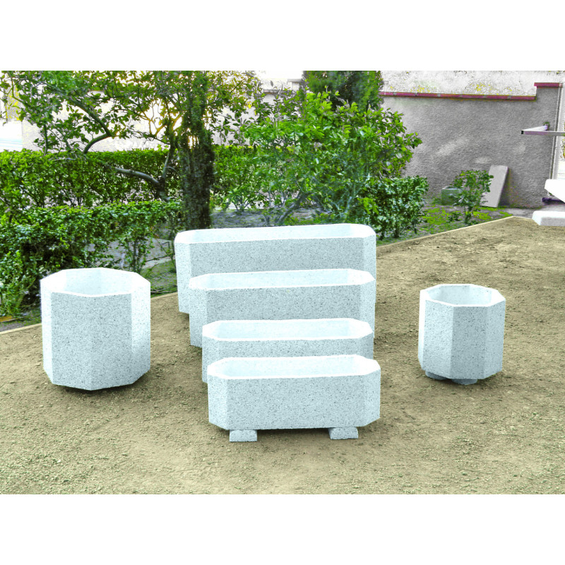 jardinière béton Octogonale