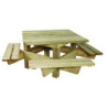 table pique nique carrée bois Quatro