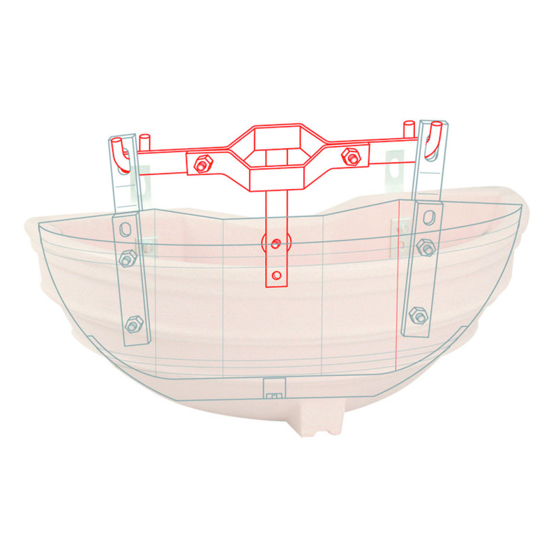 colliers de fixation pour 2 demi-vasques