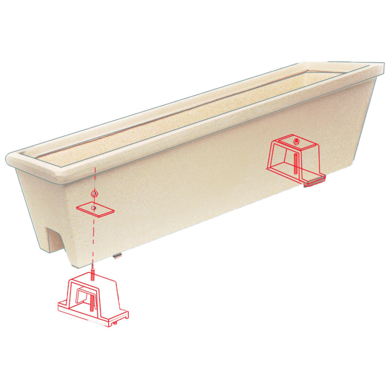 fixations pour balconnière de rambarde