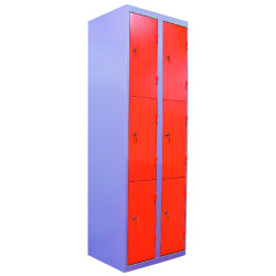Vestiaire 2 colonnes de 3 cases