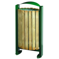 corbeille urbaine Arkéa bois