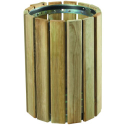 corbeille urbaine en bois Eden
