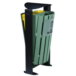 poubelle de ville lames recyclées