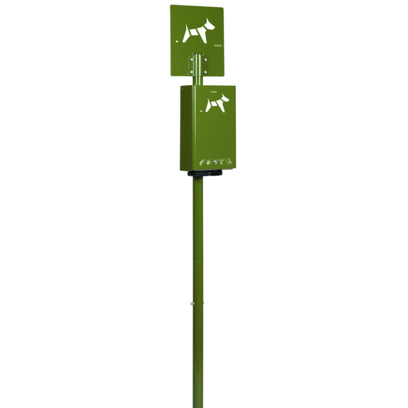 borne hygiène canine Basic sur poteau
