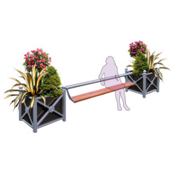 banc adaptable bac à fleur...