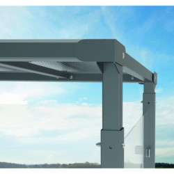 abri bus acier Milan L. 250 ou 500 cm