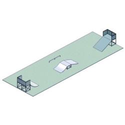 Exemple deconfigurationpour uneplateformeenrobé de 25 x 9 m