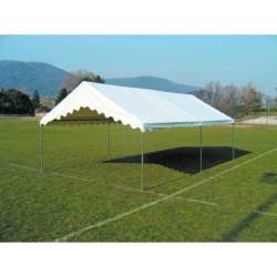 Abri basic : Armature + toit PVC M2