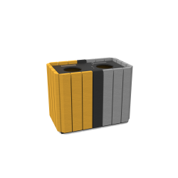 3 bancs recyclés Apollo + 1 corbeille recyclage